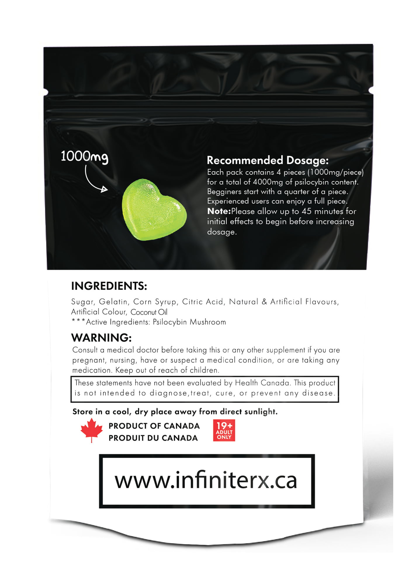 INfinite Rx Shroom Infused Albino Penis Envy Edition Large Heart Gummies Edibles (4000mg) - Image 3