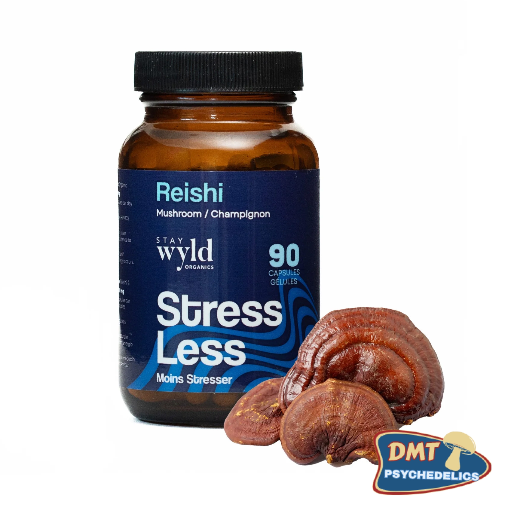Stay Wyld Organics – Reishi Mushroom Capsules (Bottle of 90)